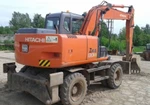 фото Экскаватор колесный Hitachi zx130w