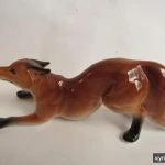 Фото №3 Лиса рыжая полярная чернобурая фигурка фарфор,новая