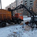 Фото №2 вывоз мусора камазом с грейфером