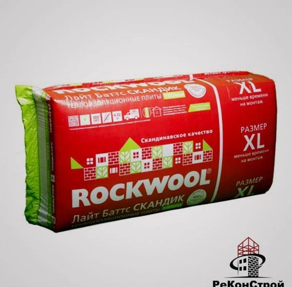 Фото Базальтовый утеплитель Rockwool Лайт Баттс Скандик XL 100 мм