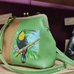 фото Сумка кожаная, ручная работа "Тукан".