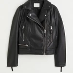 Фото №4 Байкерская куртка H&M, черный