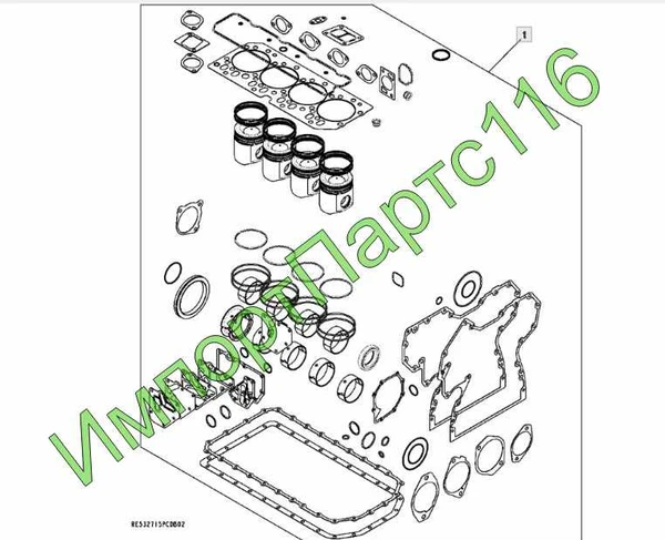 Фото Запчасти на двигатель John Deere 6068, 4045