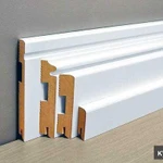 Фото №2 Установка МДФ полового плинтуса.