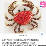 Фото №2 Брошь Princess Crab Rubi Garnet, Heidi Daus, США