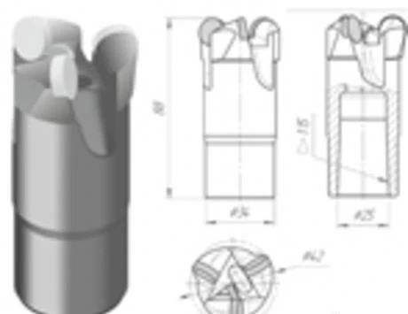 Фото Резец PCD 3-42 для горно-геологических изысканий