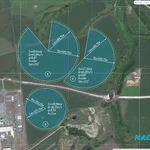 фото Дождевальная машина КАСКАД 65Т В НАЛИЧИИ, радиус полива 350м