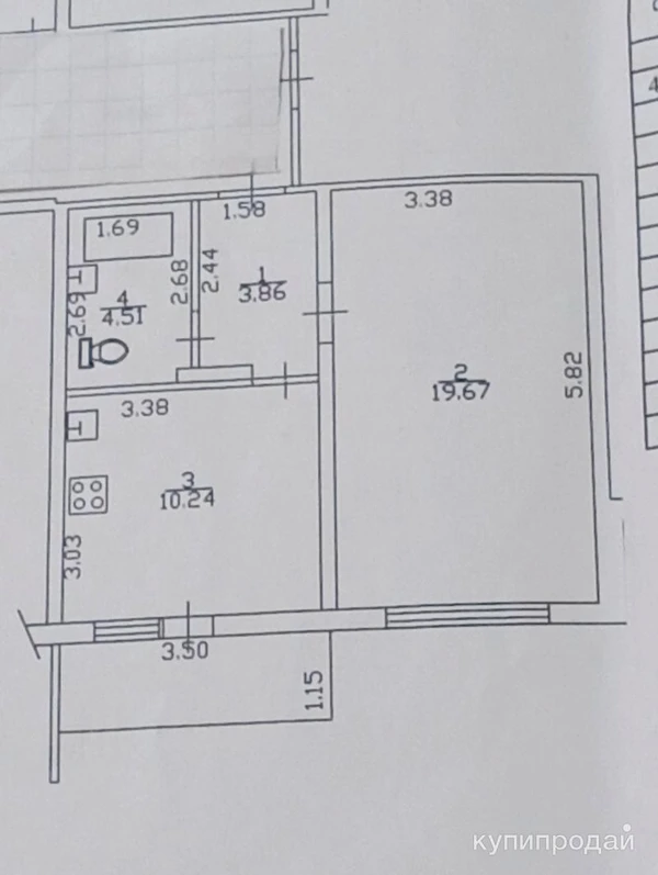 Фото 1-к квартира, 40 м2, 4/15 эт. ЮМР
