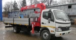 фото Hino 300 грузовой борт с краном манипулятором КМУ