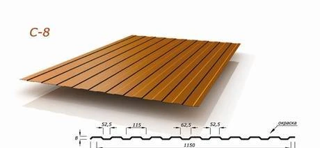 Фото Профнастил Оцинкованный С-8