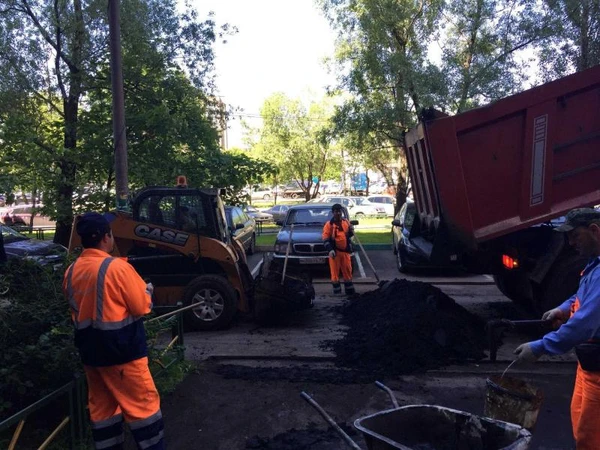 Фото  асфальтировка Лобню