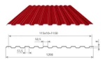 фото Профнастил с полимерным покрытием С-8х1150/1200