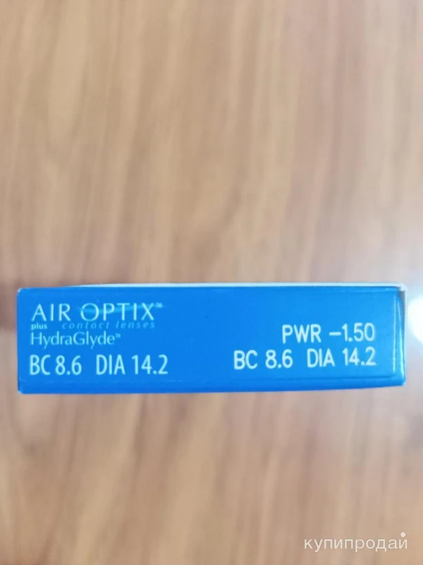 Фото Контактные линзы Alcon Air Optix Plus HydraGlyde, 6 шт., R 8,6, D.