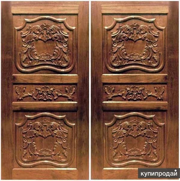 Фото Двери резные из благородных пород.