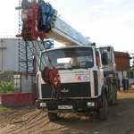 Аренда автокрана 32 тонны Галичанин КС-55713-6 шасси МАЗ-6303 (6х4)