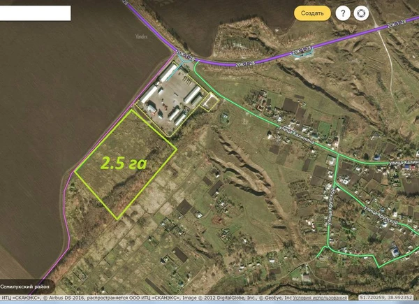 Фото Участок 2.5 га продам в 3-х км от Воронежа трасса г.Семилуки