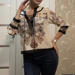 Фото №2 костюм офисный голубой размер 42: платье и кардиган