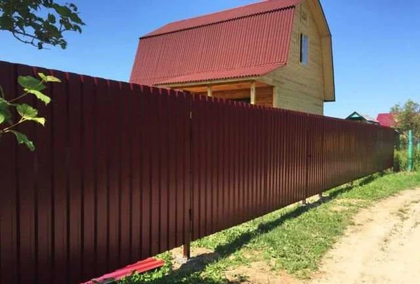 Фото Заборы любого вида. Профнастил, рябица, штакетник