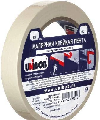 Фото Малярная клейкая лента 19ммХ40м Unibob