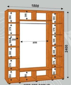 Фото Шкаф-купе Сенатор 3Д 1800х600х2400 (2)