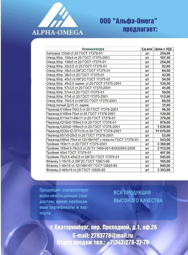 Фото Срочно продаются Отводы,переходы,тройники,фланцы,крепеж и др