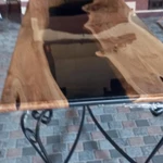 Фото №3 Столы из ценных пород дерева и эпоксидной смолы