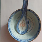 Фото №7 Пиалка с ложечкой рисовый фарфор