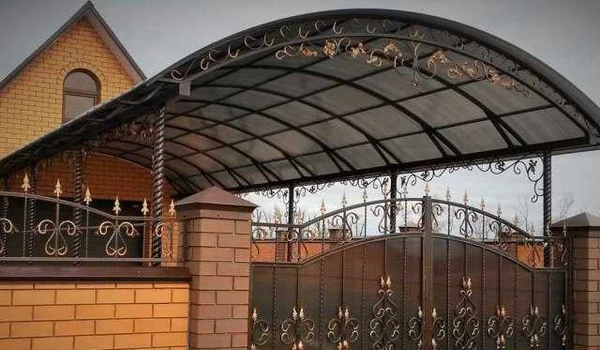 Фото Навесы, беседки из поликарбоната профлиста и т.д