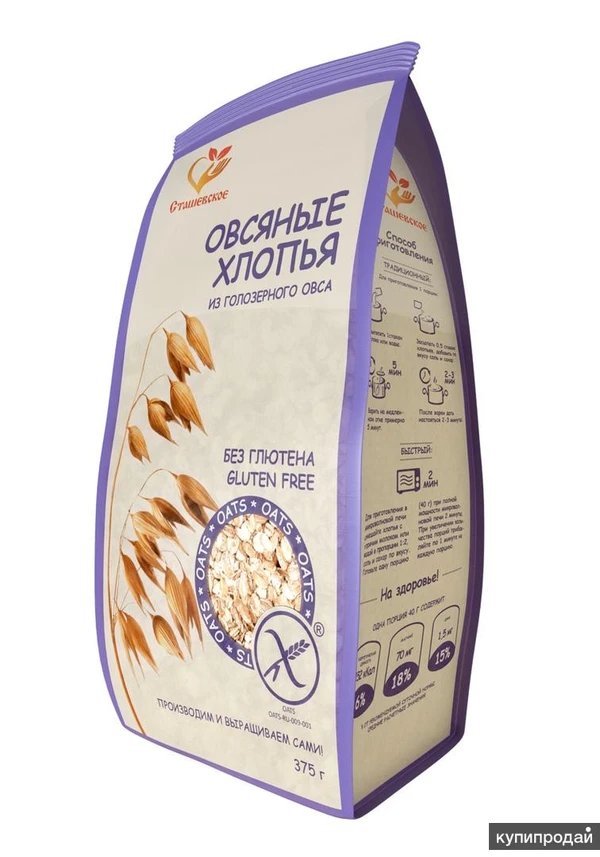 Фото Хлопья овсяные без глютена Россия