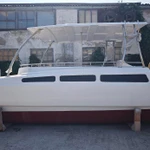 фото Катамаран белый Кайман-800. С окошками.