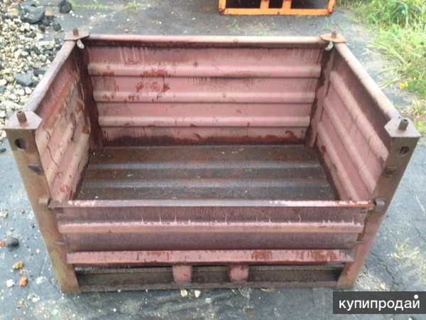 Фото Тара металлическая с откидной стенкой (контейнер) б/у ГОСТ 14861-86