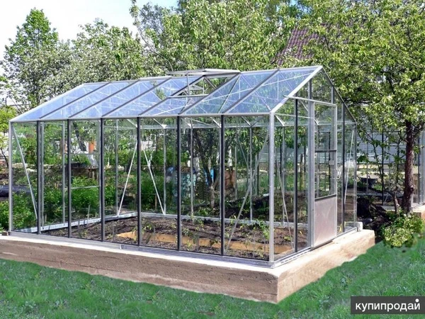 Фото Алюминиевая теплица под стекло АСГ 12