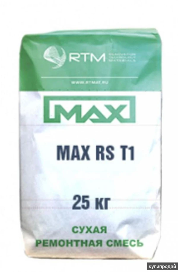 Фото MAX-RS-T60 тиксотропная ремонтная смесь безусадочная быстротвердеющая