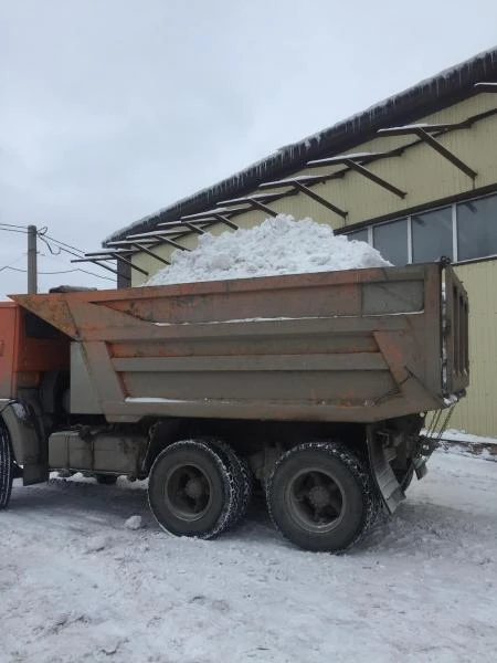 Фото Вывоз снега Омск вывоз самосвалами Камаз