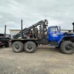 фото Лесовоз Урал с манипулятором и прицепом роспуском