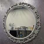 Фото №3 Большое круглое зеркало в раме серебро с патиной Д=140см