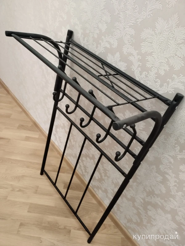 Фото Вешалка настенная с полкой стальная М164-13