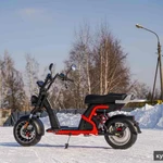 Фото №12 Электроскутер двухместный White Siberia CityCoco Pro Black Edition 5000w60v 31Ah