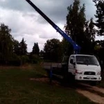 Фото №4 Сборка домов, бань манипулятором клещевыми захвата