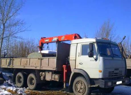 Фото Услуги самопогрузчика. Аренда манипулятора на базе КАМАЗ