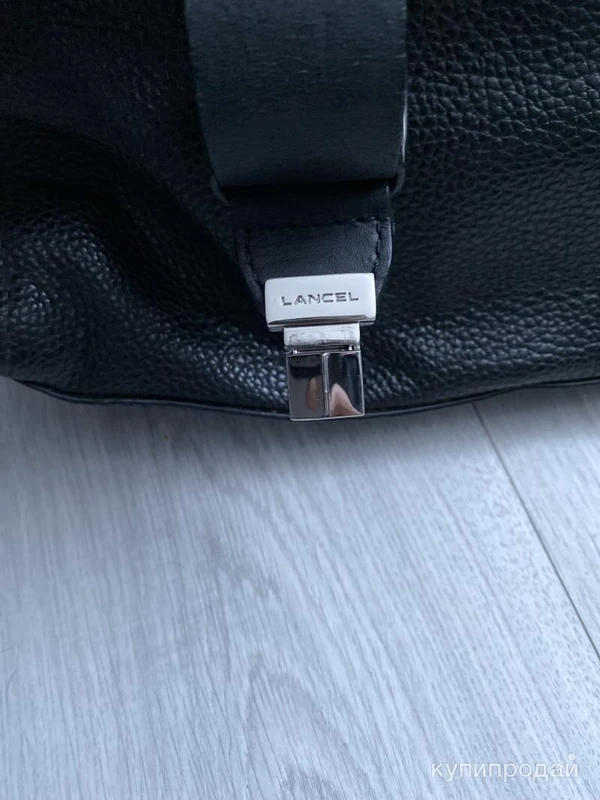 Фото Мужской кожаный портфель Lancel (Paris).