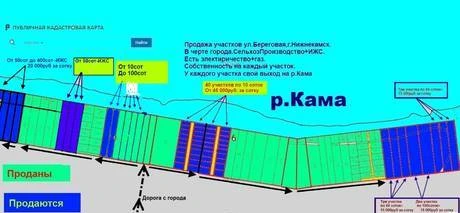 Фото Продам участки на р.Кама в г.Нижнекамск, ИЖС, от 9сот