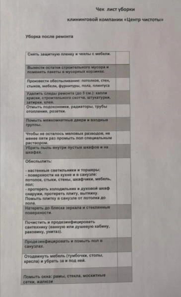 Фото уборка после ремонта 