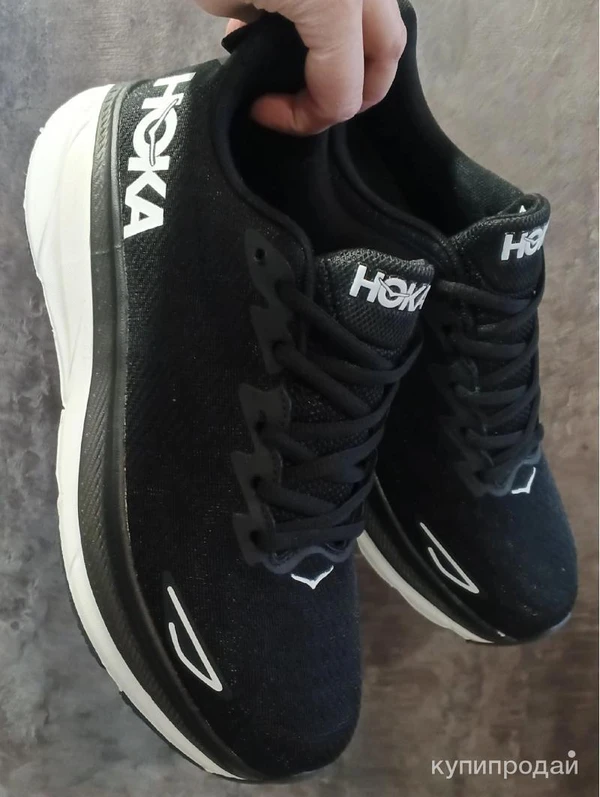Фото Кроссовки Hoka новые чёрные