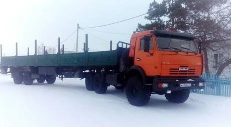 Фото Грузоперевозки по зимнику. Батыр, прицеп 12 метров.