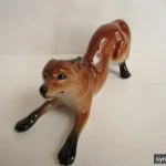 Фото №5 Лиса рыжая полярная чернобурая фигурка фарфор,новая