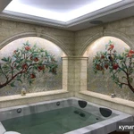 Фото №4 Панно из мраморной и стеклянной мозаики