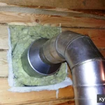 Фото №10 Вермикулит теплоизоляция дымохода, проходного узла (домов, бань), джут шкант