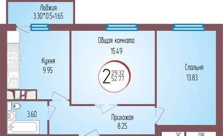 Фото Продается 2ком квартира от Застройщика Строй Премьер