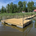 Фото №4 Понтонный плавучий причал с площадкой для отдыха на воде